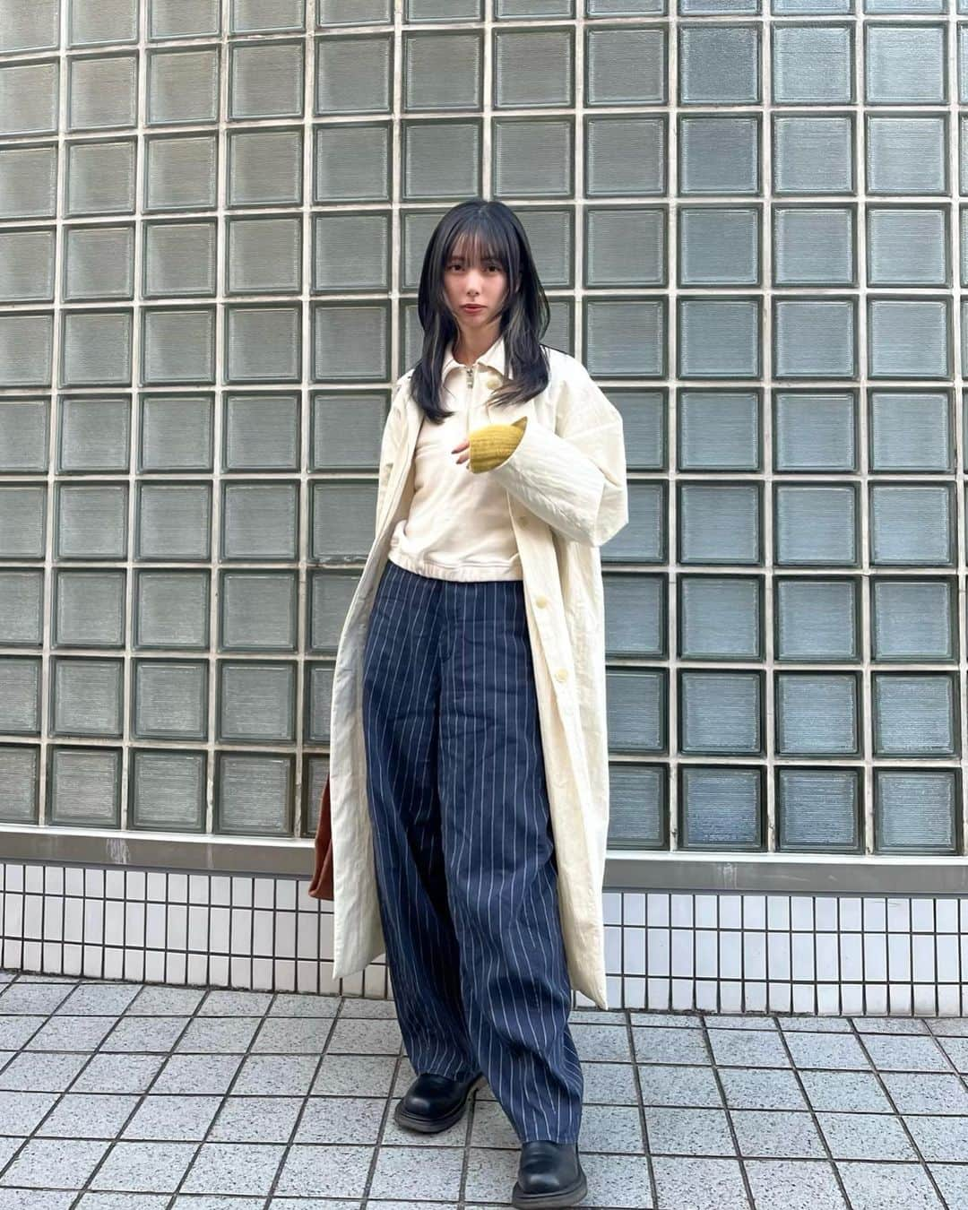 きなりのインスタグラム：「最近の私服〜〜〜⚪️」