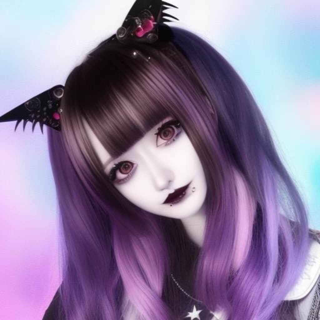 あんりゴンのインスタグラム：「噂のAIアバターやってみた💜 紫髪AI可愛すぎるよね？？ みんなは何枚目が好き? 課金必要だったけどやってよかった！  #SNOW #AIアバター #派手髪 #ボディピアス #アイドル」