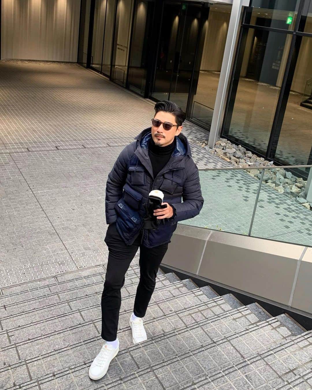 Motokiのインスタグラム：「@moncler  @oliverpeoples」