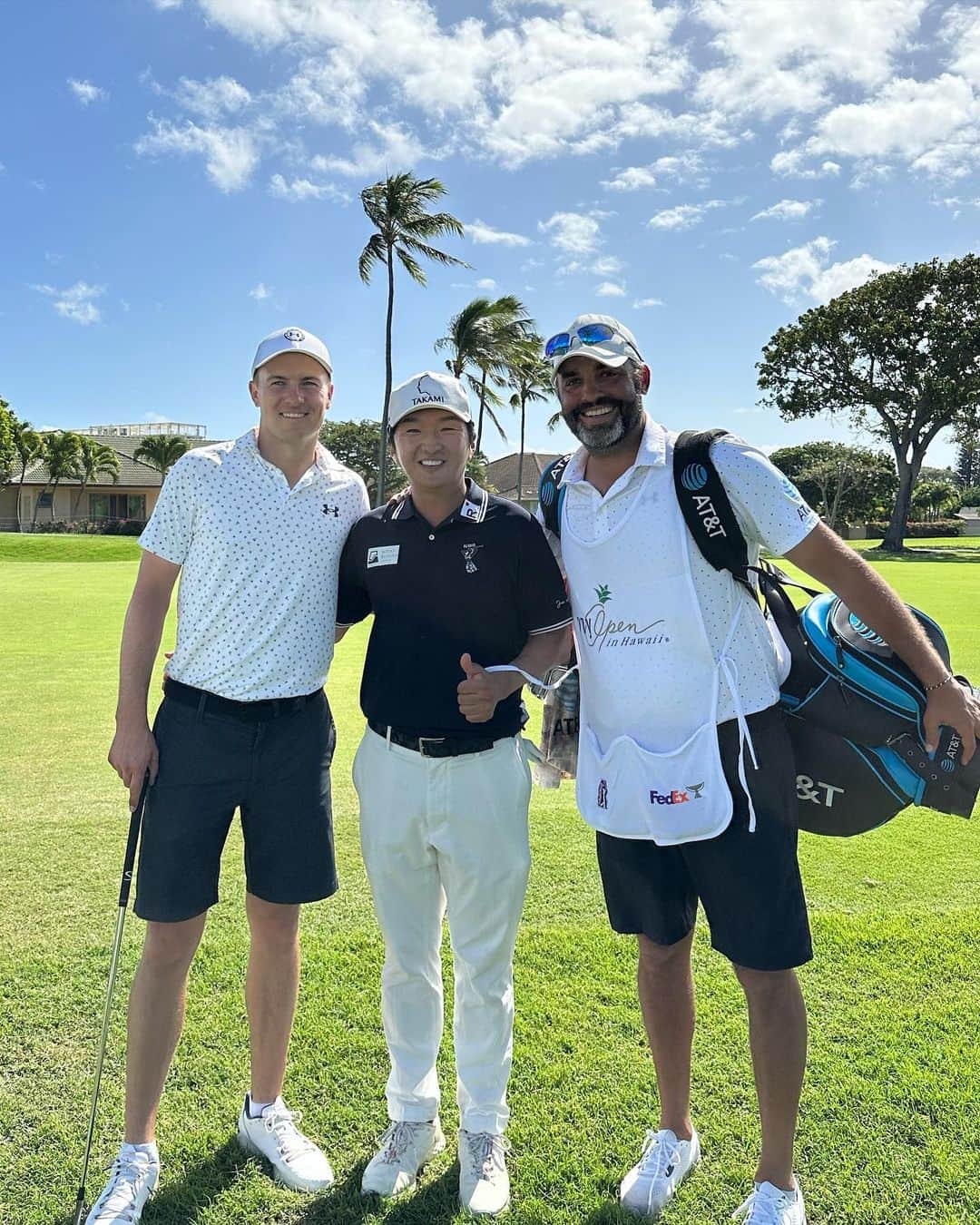 SHINDODAISUKEのインスタグラム：「あげるの忘れてた、、、  #再会の思い出 #大好きなコンビ #jordanspieth  #Michaelgreller #pga」