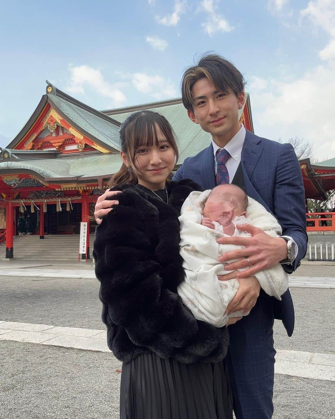 前田俊のインスタグラム：「お宮参り⛩」