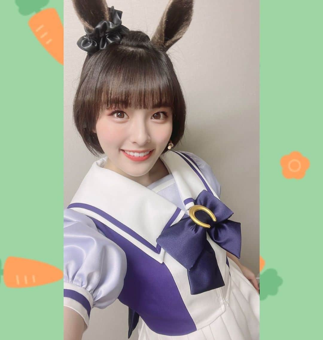 石川鈴菜のインスタグラム：「本日、無事に舞台『ウマ娘プリティーダービー Sprinter's Story』の初日を迎えることができました✨  とってもとってもとーっても楽しい1日でした☺️ 反響も大きくてすごく嬉しいです💓  トレーナーさん達（お客様）が拍手やペンライトで応援して下さることで、ゲームで見ていたあのウイニングライブをようやく実現することができました✨  残り20公演！ 大好きなカンパニーの皆様と一緒に、誰1人かけることなく最後まで走りきれるように頑張ります🥕🥕🥕  観に来て下さった方も、遠くから応援して下さった方も、本当にありがとうございました！！  まだ観劇を迷われている方は是非、劇場に足を運んで、ウマ娘の世界に飛び込んで欲しいです🌈☁️  29日まで、品川プリンスホテルステラボールにてお待ちしてます✨  #ウマ娘 #ウマ娘プリティーダービー #舞台ウマ娘 #競馬 #ウマ娘好きと繋がりたい #品川プリンスホテル #ステラボール」