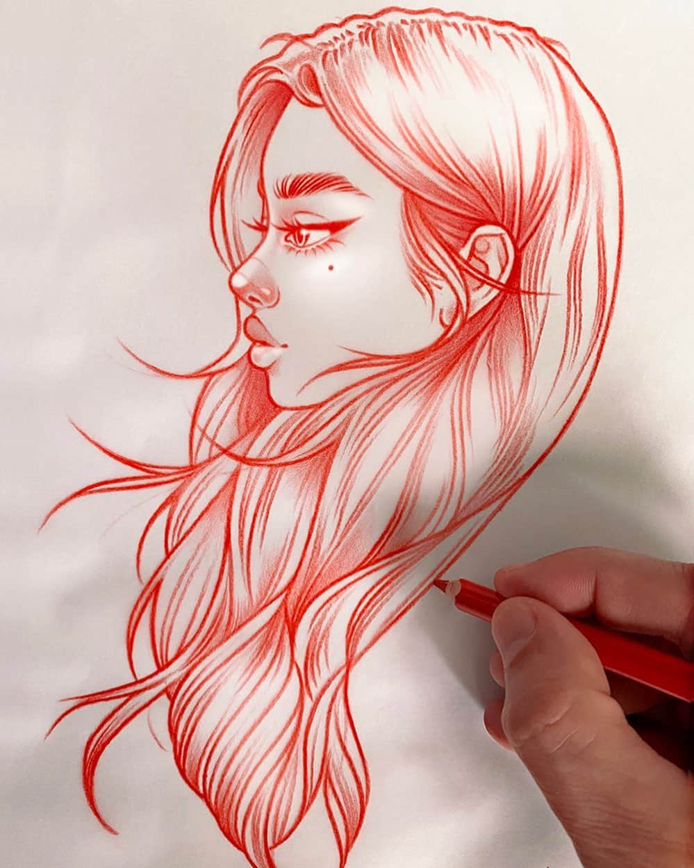 Rik Leeさんのインスタグラム写真 - (Rik LeeInstagram)「The satisfying sound of pencil lead on paper, I’ll never get tired of it ✏️❤️」1月17日 10時22分 - rikleeillustration