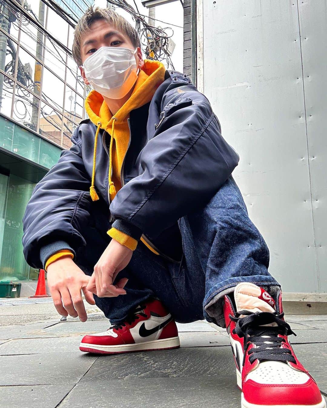 けーすけのインスタグラム：「👟✨✌️ #aj1chicago  #たまには #お気にのスニーカーあげちゃう」