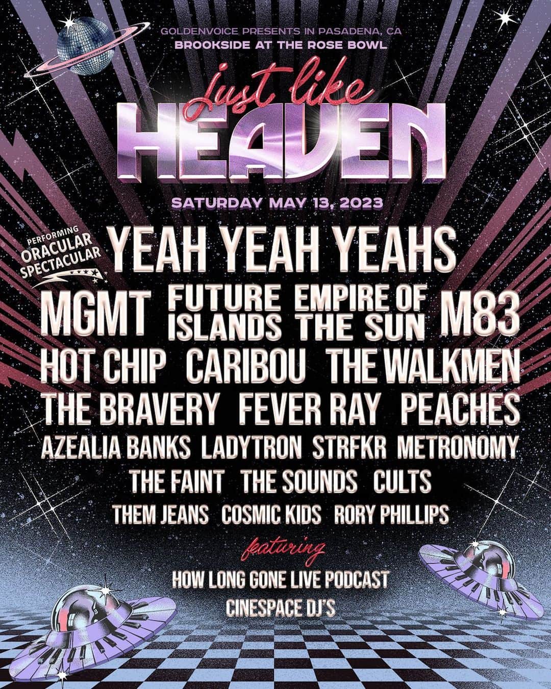 MGMTのインスタグラム：「Hello MGMT cats and dogs,  This is MGMT here with a big announcement so listen up! We will be returning to the stage for the first time in nearly four years on May 13th at Just Like Heaven Festival @justlikeheavenfest in Pasadena, and we’ll be doing a unique MGMT performance, featuring our entire first album, Oracular Spectacular. We’ve stocked up on rust remover and are constructing a state of the art elf workshop so as to attempt to provide the most experimental live show since we were wee lads playing hockey in the middle of songs etc.   Furthermore, keep checking back in with us because we’ve been making some fun new recordings and have a fancy new album (LOL) that should be finished at some point this year, which is the year 2023.  Or, better yet, sign-up for our mailing list at the link in bio to stay up to date on all the surprises we’ve got cooking!  Passes for Just Like Heaven will be available on Jan 20 at 10am PT, but you can register now at justlikeheavenfest.com (link also in bio) to make sure you have access!  Warm regards, MGMT」