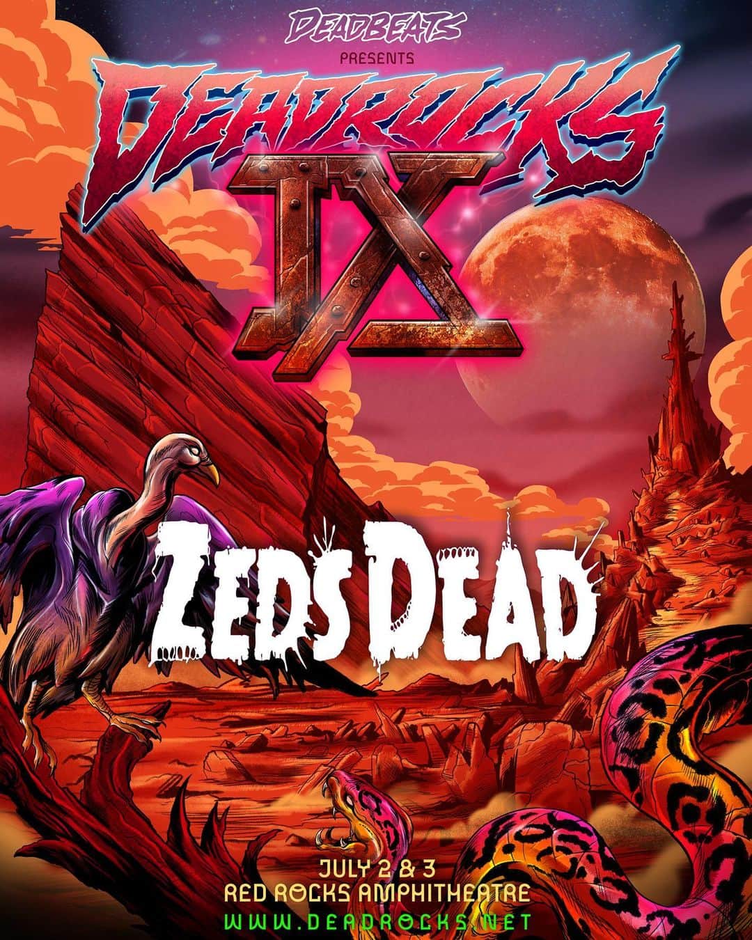 Zeds Deadのインスタグラム：「Here we go again! DEADROCKS IX! presale Thursday and onsale Friday 10AM MT」