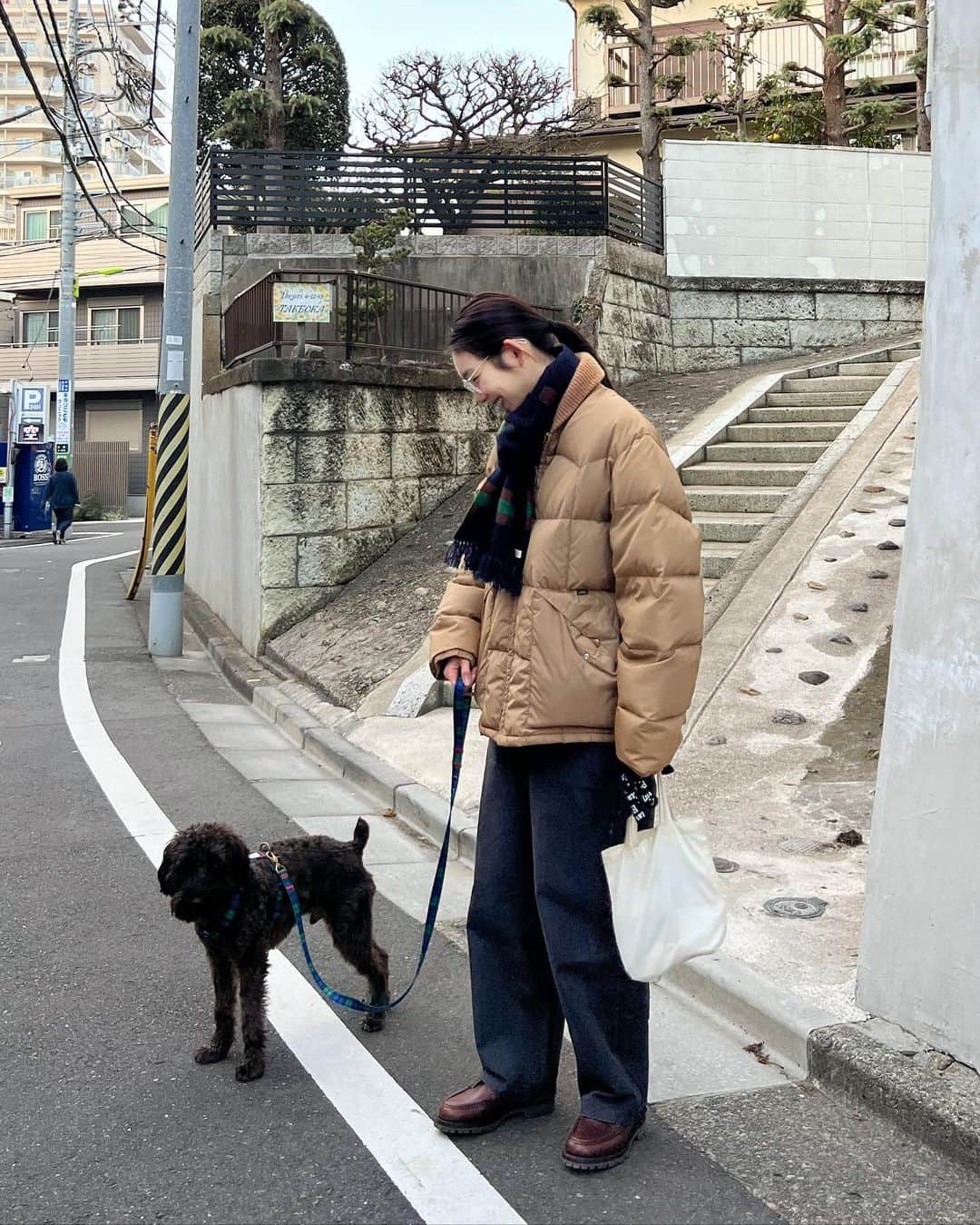 のインスタグラム：「☃️冬の散歩最高~♩」