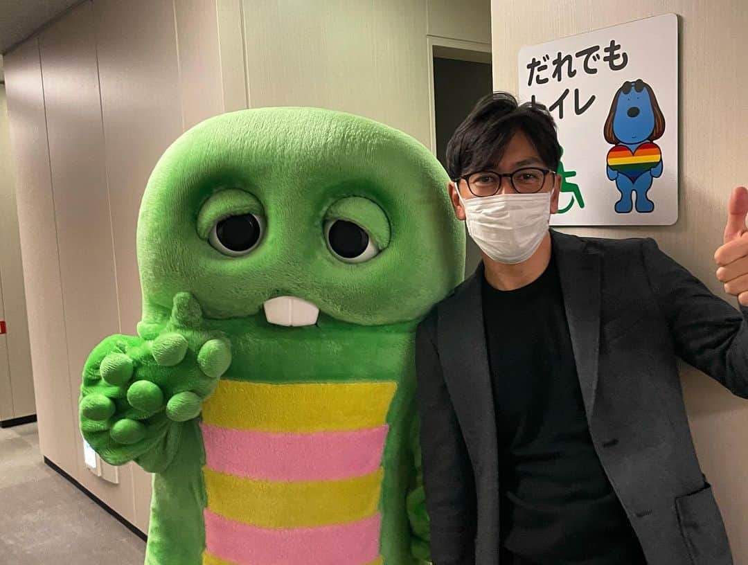 のインスタグラム：「. ガチャピンと！  とても良い方でした😄  #ガチャピン」