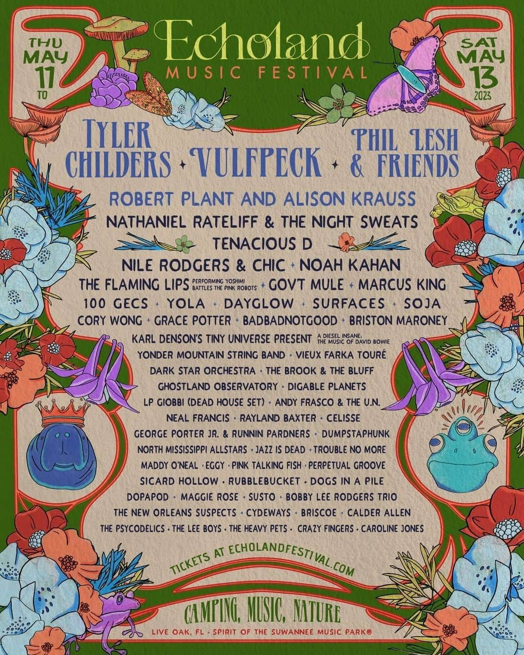 ロバート・プラントのインスタグラム：「Robert Plant and Alison Krauss will be performing at the inaugural Echoland Festival! @echolandfestival takes place May 11-13. Tickets available via echolandfestival.com or the link in @echolandfestival bio.」