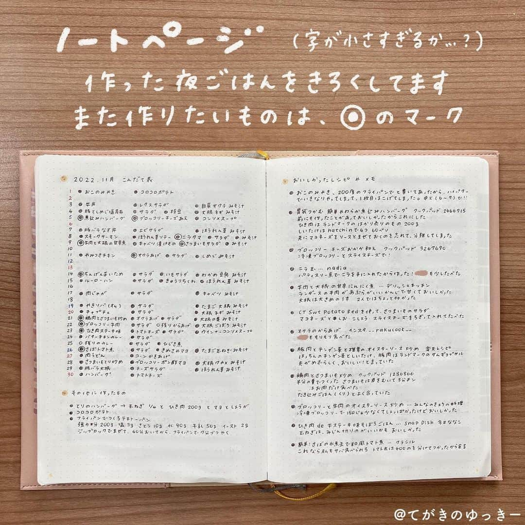 てがきのゆっきー さんのインスタグラム写真 - (てがきのゆっきー Instagram)「☀︎ ︎ SUNNY手帳 ☀︎（ @sunny_schedulebook ） いろは出版さんよりお声がけいただき、SUNNY手帳を使わせていただいています☺️ ⁡ 今回の投稿は実際に書き込んで使っているページを載せてみました！書き始めて1ヶ月経ちましたが、毎日楽しく続いています✨  起きた時間・寝た時間、行動記録をつけてます。年末でおでかけややることがいっぱいあったけど、書き出すことで頭の中スッキリできたと思います🕺  セミバーチカルという時間軸のないスペースがわたしの日頃書きたい内容にぴったりのサイズ感で、でももっと書きたい場合も、下の方眼部分も追加で日割りにして書くことができるよ！  ノートページには、作った晩御飯の記録や家計簿、なんでもどんどん書いています✨どんどん書いてもいいよーどんとこーいってくらいノートページいっぱいあるから😁 でも紙が薄いので手帳自体は重くない！そして薄いけど裏写りはしない…すごい。  ちなみに、わたしは筆圧が強いので、お気に入りのポストカードを挟んで下敷き代わりにしています😊  これからどんどん使いやすいように進化させていくので、また投稿します！ ⁡ #1年を晴れにする #sunny手帳2023 #sunny_schedule #SUNNY手帳 #手帳の中身 #手帳タイム #手帳の使い方 #手帳2023 #2023手帳 #手帳のある暮らし #手帳好きな人と繋がりたい #スケジュール帳 #来年の手帳 #ウィークリー手帳 #バーチカル手帳 #暮らしの記録」1月20日 16時52分 - tegakinoyuki