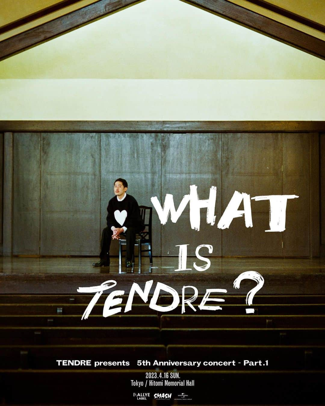 TENDREのインスタグラム：「TENDRE presents  - 5th Anniversary Concert Part.1 -  『WHAT IS TENDRE？』  2023年4月16日 (日) 🏛昭和女子大学 人見記念講堂🏛  5周年を記念ということでホールワンマンを開催いたします！  TENDREとは何者なのか、これまでの軌跡を辿りながら これからの道標を示す一夜にできたらいいなと。 今のTENDREのすべてをお見せしようとおもいます。  全国の皆様、これまで出会った方もはじめての方もどうぞ東京へ✌️ 2023年も宜しゅう楽しみましょ〜  photographer _ @shun_komiyama  hair make _ @kimura_kazuma (skavati) styling _ @fk_info  design _ @katsumime」