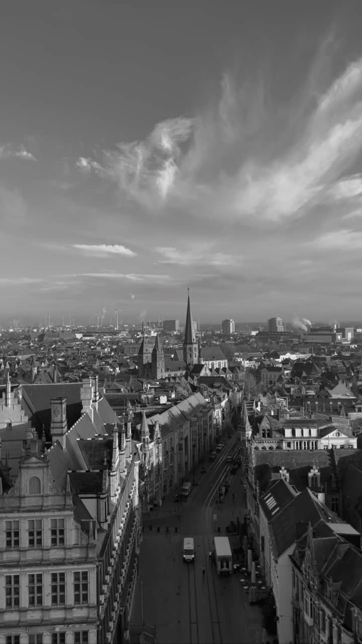MiChiのインスタグラム：「Every corner that I turn  Every street that I walk  In every beautiful sky that I see   You are there   Always there…  🕊️🤍✨  #mokoforever  . #travel#belgium#gent#europe#grief#love#belgiuminblackandwhite#travelphotography#travelreels#europe_vacations#traveling#belgium🇧🇪」