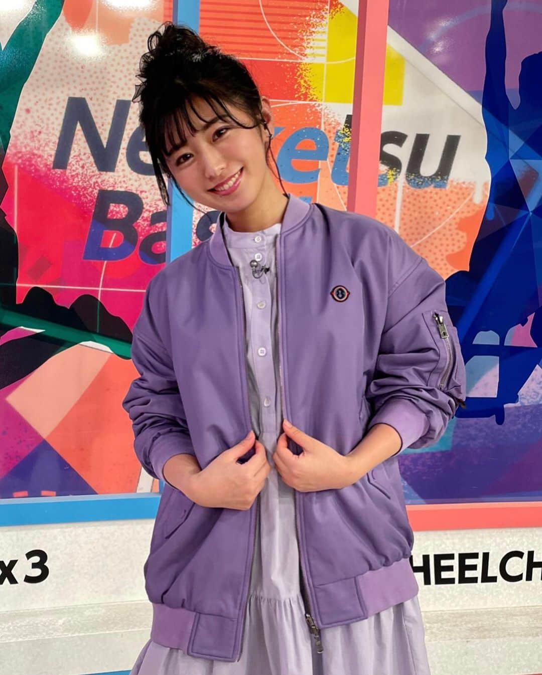 のインスタグラム：「🏀  #熱血バスケ #衣装  オールスター次回沖縄はぜっっったい行く！！！ (NHKさん連れてって、、、笑)  細田さん2週にわたりありがとうございました☺️ クリスさん！今週は質と量に注目します🔥」