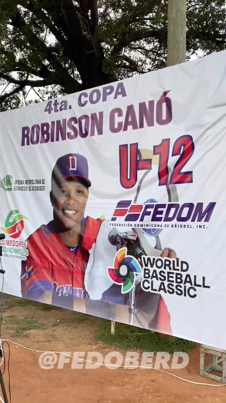 ロビンソン・カノのインスタグラム：「⚾️ Este sábado dio inicio la IV Copa Nacional Robinson Canó U12, evento que servirá para escoger a la selección nacional que competirá en el Premundial U12 de este año.  El torneo se efectúa en la Liga de la Farándula de la Capital hasta el miércoles 25 de enero.  #fedom #fedoberd」