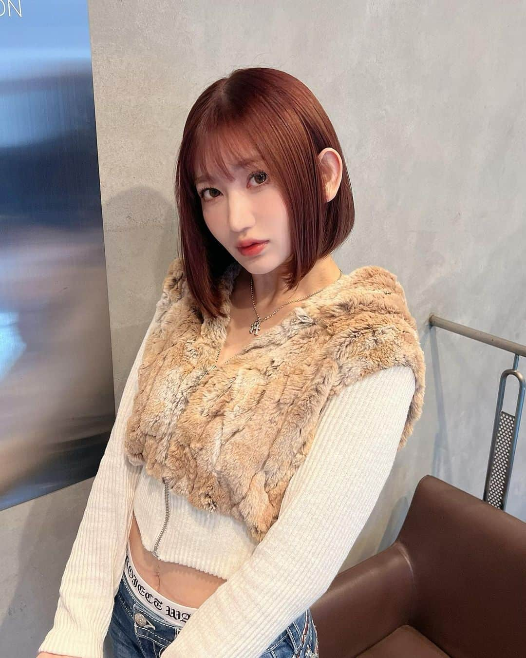 月城まゆのインスタグラム：「New hair❤️‍🔥  のぐちくんいつもありがとお🔥  #hairstyle #haircolor #ボブ #haircut #shibuya #japanesegirl #gal #ヘアケア #美容 #グラドル」