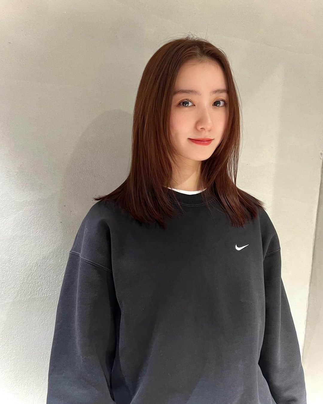 高田里穂のインスタグラム：「𝑴𝒀 𝑵𝑬𝑾 𝑶𝑹𝑨𝑵𝑮𝑬 𝑯𝑨𝑰𝑹🍊  Twitterで好評だったのでこちらにも載せてみる🙊」