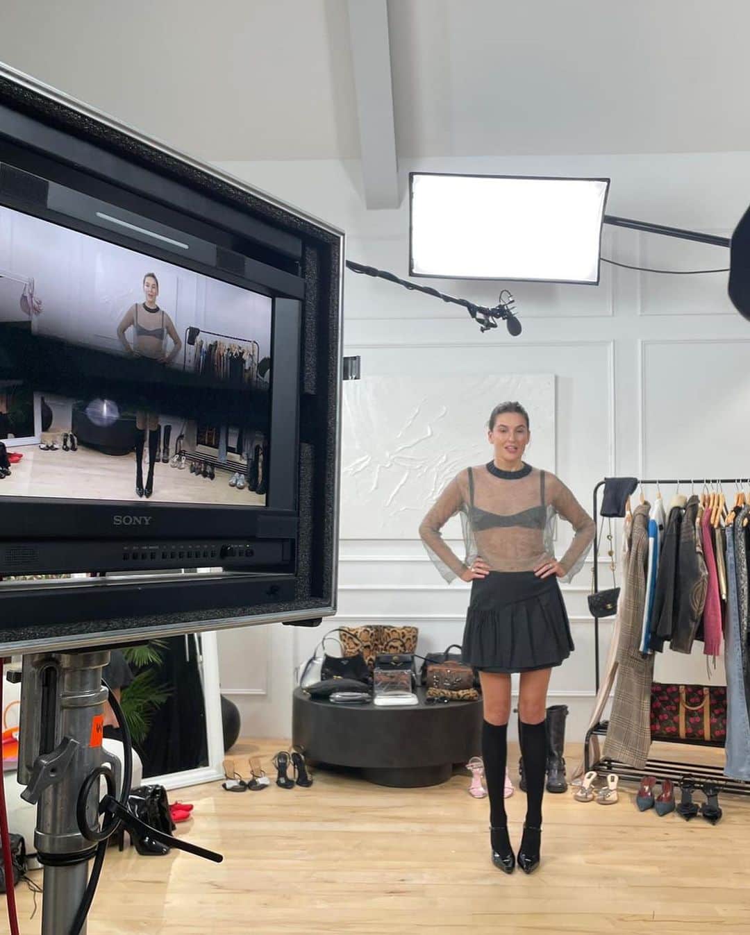 Camille Charriereのインスタグラム：「its alot harder to pick an outfit when @voguefrance is recording 📽️✨ link in bio」