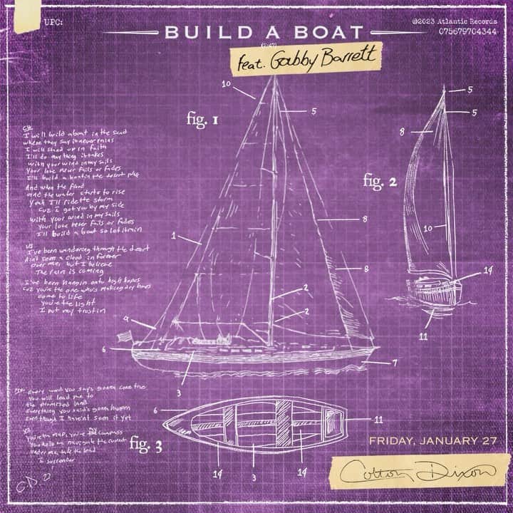 ギャビー・バレットのインスタグラム：「‘Build A Boat' featuring @gabbybarrett_ will be available everywhere this Friday, January 27th! Pre-save now in bio.」