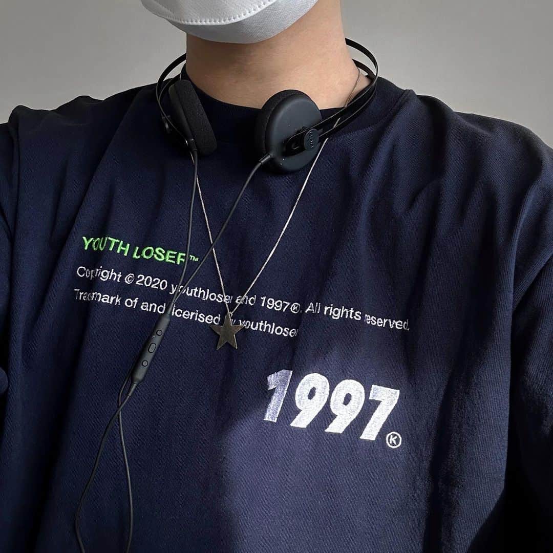 KEIのインスタグラム：「Copyright ©︎ long t shirt navy. made in U.S.A. #youthloser」