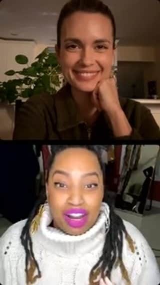 トーレイ・デヴィートのインスタグラム：「This woman exudes joy! If you missed me and @plantbasedtamika speaking about how fabulous it is to be vegan, you can check it out here ! Enjoy ! 🌱 💚」