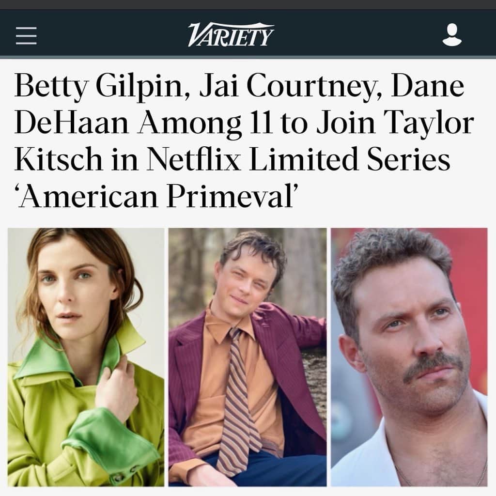 ジェイ・コートニーのインスタグラム：「Saddle up! Thrilled to be amongst such incredible talent for this 🐎 Thank you @pberg44 and @netflix fam.」