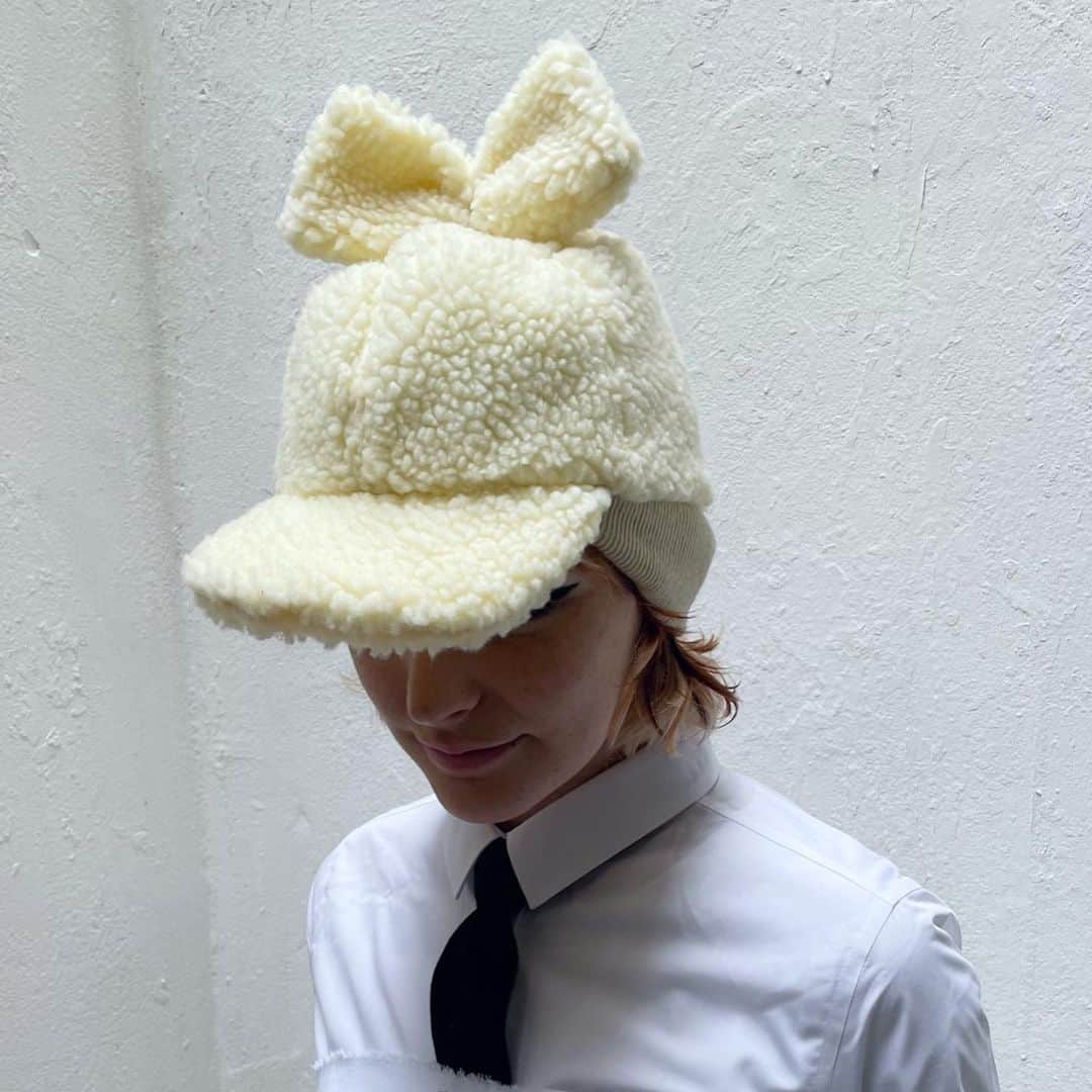 バーンストックスピアーズのインスタグラム：「Fleece Cap for Autumn Winter 23.  To request a look book please contact appointments@the-alphabet.Co.uk  @the_alphabet_london」