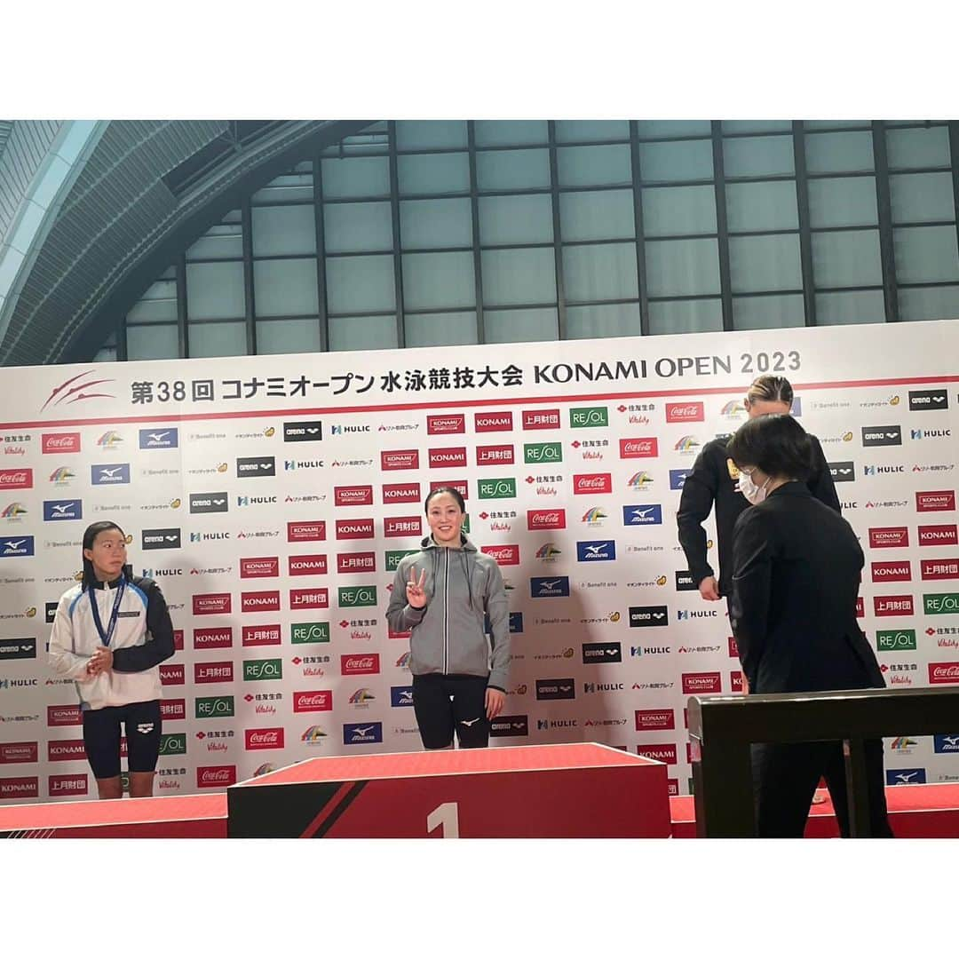 渡部香生子のインスタグラム：「. コナミオープン女子最優秀選手に選んで頂きました😊✨ 引き続き4月の日本選手権に向けて頑張ります🏊🏻‍♀️🏊🏻‍♀️🏊🏻‍♀️ そして、今回は辰巳で泳ぐ最後の長水路のレースでした！ (3月に短水路でまだ泳ぐ機会はあるよ) 数え切れないくらいの思い出のあるプールでした、 たくさん成長させてもらいました❤️‍🔥ありがとう❤️‍🔥❤️‍🔥」