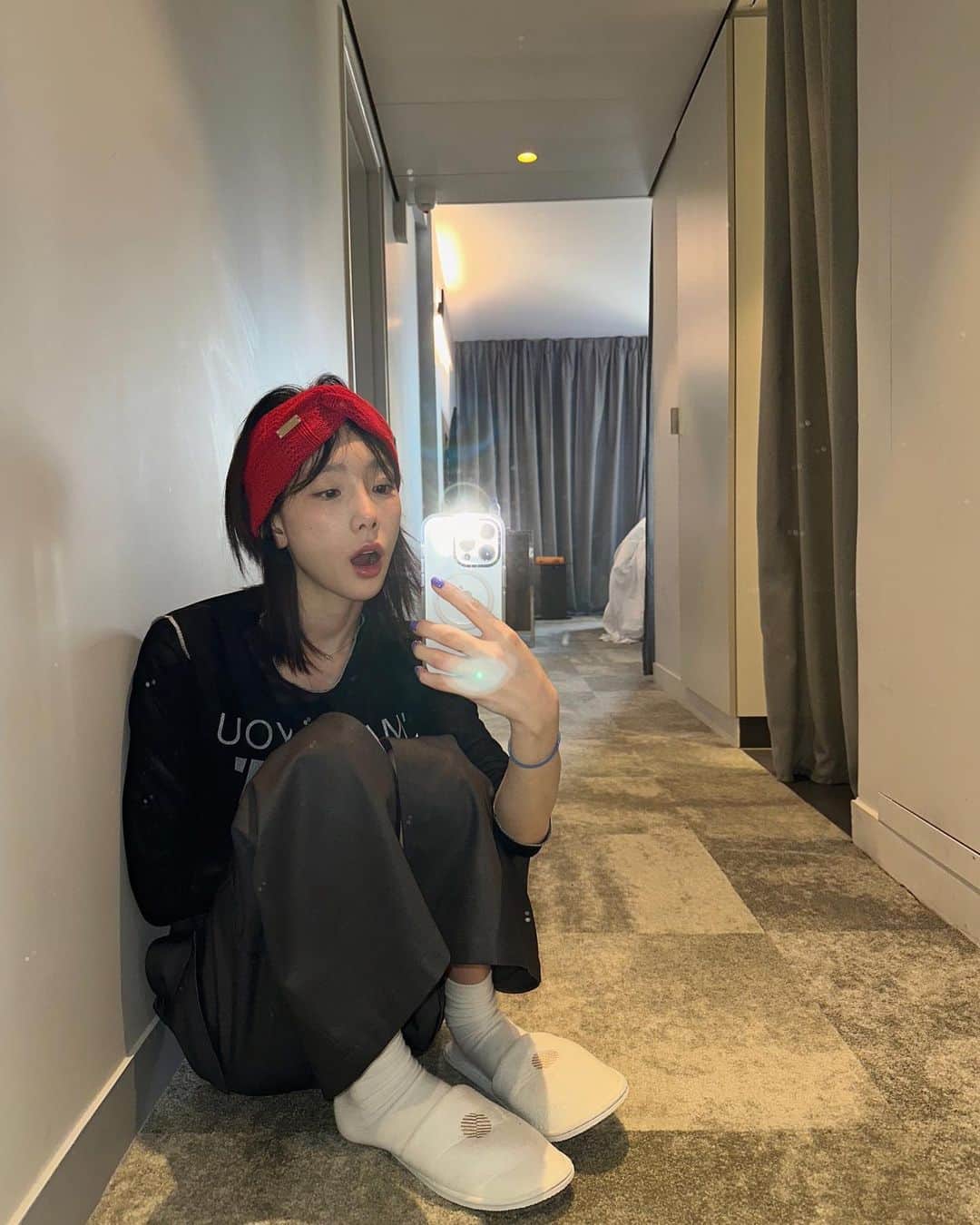 テヨン のインスタグラム：「⛑️」