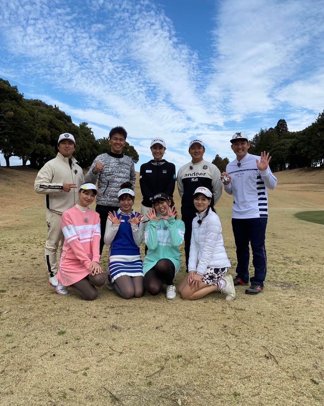 古閑美保のインスタグラム：「楽しい撮影でした！ @uuumgolf  @sho_timegolf  @ri7tin1025  @kaede__golf  @toshimi_1002  @kokoro_golf  @kenshi.02  @sosotakei  @shugo_imahira05」
