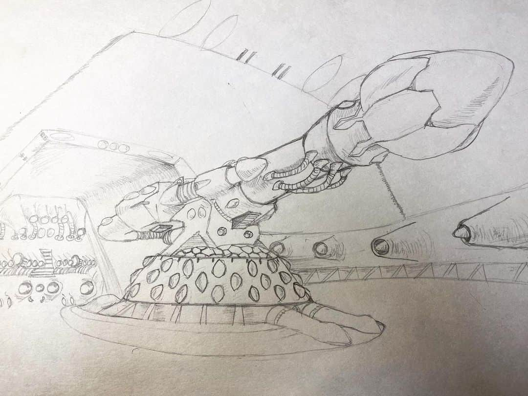 相原コージさんのインスタグラム写真 - (相原コージInstagram)「中学生の頃描いた『宇宙戦艦ヤマト』に出てくる反射衛星砲。当時ヤマトの絵もカラーで数枚描きました。水張りして宇宙を紺色で滲ませて、星はホワイト吹き付けて（友達に50円ぐらいで売ったので手元になし）。松本零士先生のご冥福をお祈りします。　#松本零士　#反射衛星砲 #宇宙戦艦ヤマト　#reijimatsumoto  #rip」2月20日 23時03分 - kojiaihara