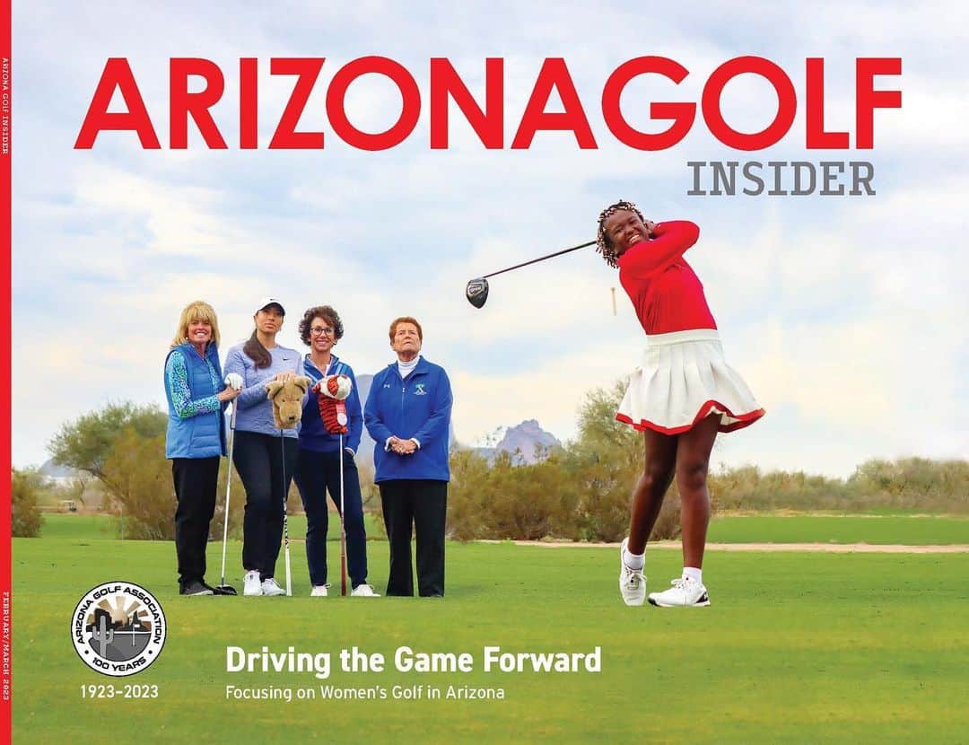 シャイエン・ウッズのインスタグラム：「🏌️‍♀️Driving The Game Forward  The February/March edition of Arizona Golf Insider celebrates Arizona’s women in golf, while exploring the history of women’s golf and looking to the future.  The magazine spotlights 21 of the most influential women in Arizona golf, including the five women on the cover: Sandy LaBauve, Cheyenne Woods, Jane Spicer, Sister Lynn Winsor and Ashley Shaw.  Click the link in our story to read the digital edition」