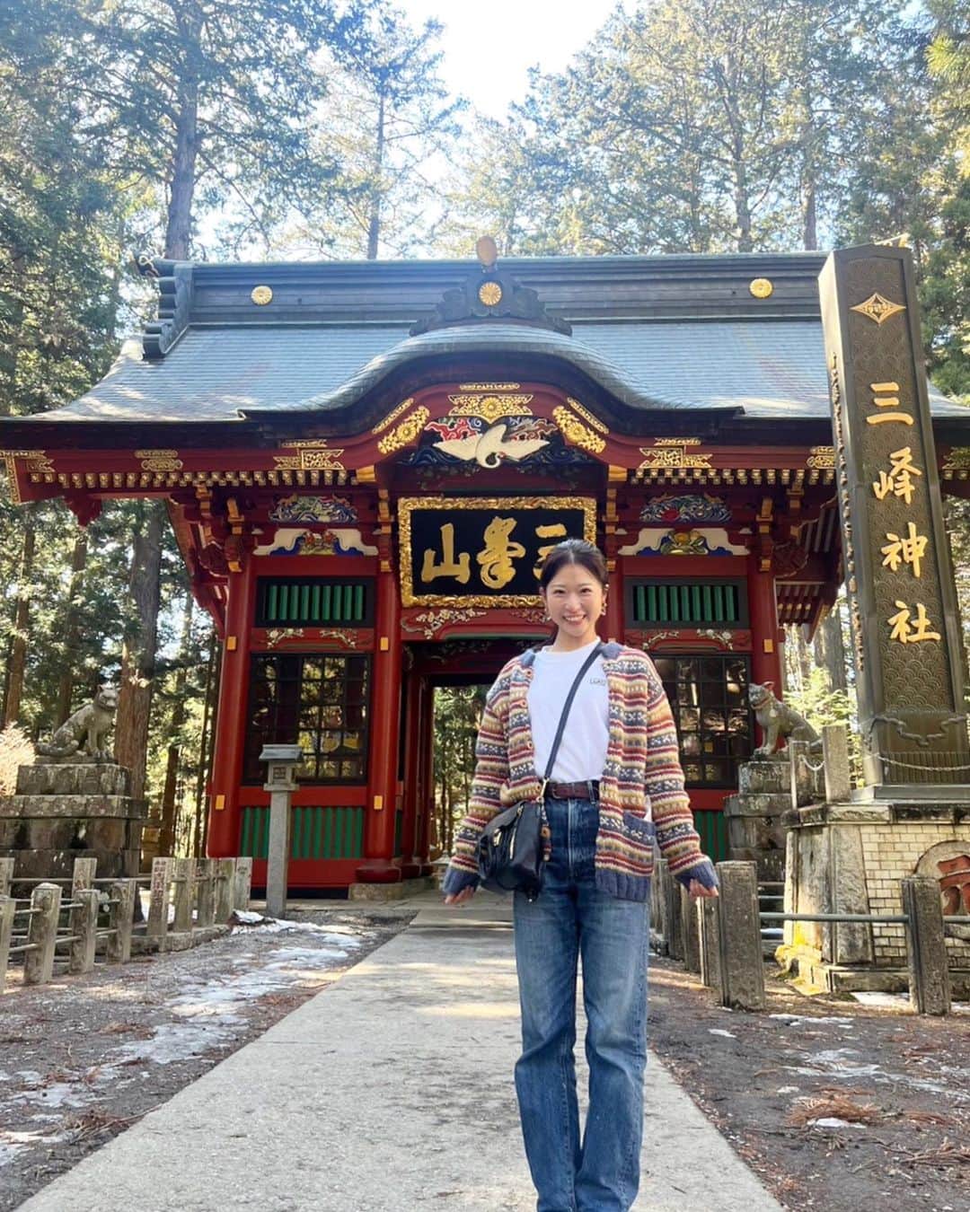 のインスタグラム：「久しぶりに三峯神社に行ってきました⛩  パワーを頂き、良い時間を過ごすことができました。 やる気とワクワクで心がいっぱいです❤️‍🔥  I went to Mitsumine shrine and was able to get the energy I needed from it 💪 : #三峯神社」