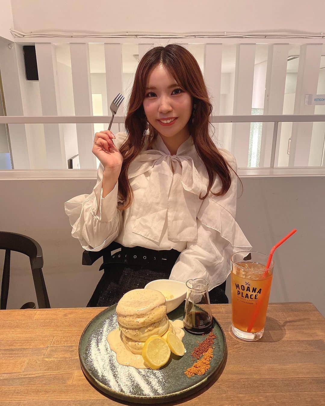 のインスタグラム：「. . 何味でしょーか？🥞💓 . #名古屋パンケーキ #八事パンケーキ #八事カフェ #パンケーキ #名古屋カフェ巡り #moanaplace #モアナプレイス八事」