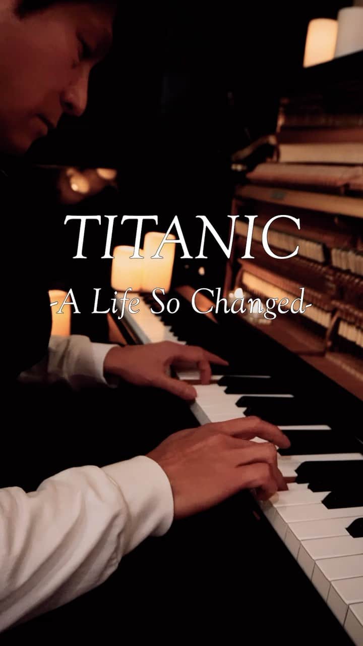 望月衛介のインスタグラム：「Titanic is the best romantic movie.❤️ I love it   #titanic #romances #romantic #love #leonardodicaprio #piano #pianomusic #pianist #eisukemochizuki #望月衛介  #healing」