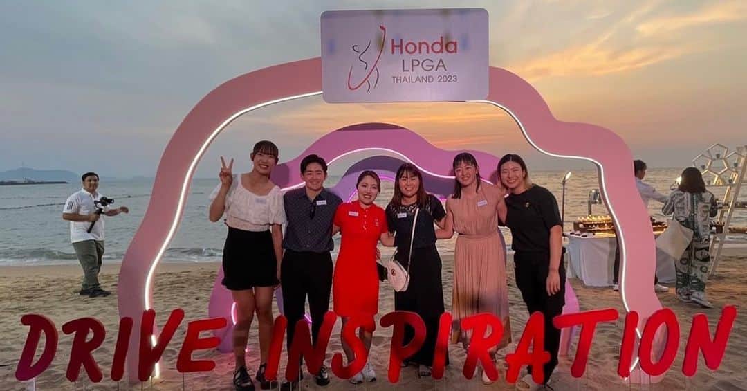 古江彩佳のインスタグラム：「プロアマパーティ💖  #hondalpgathailand」