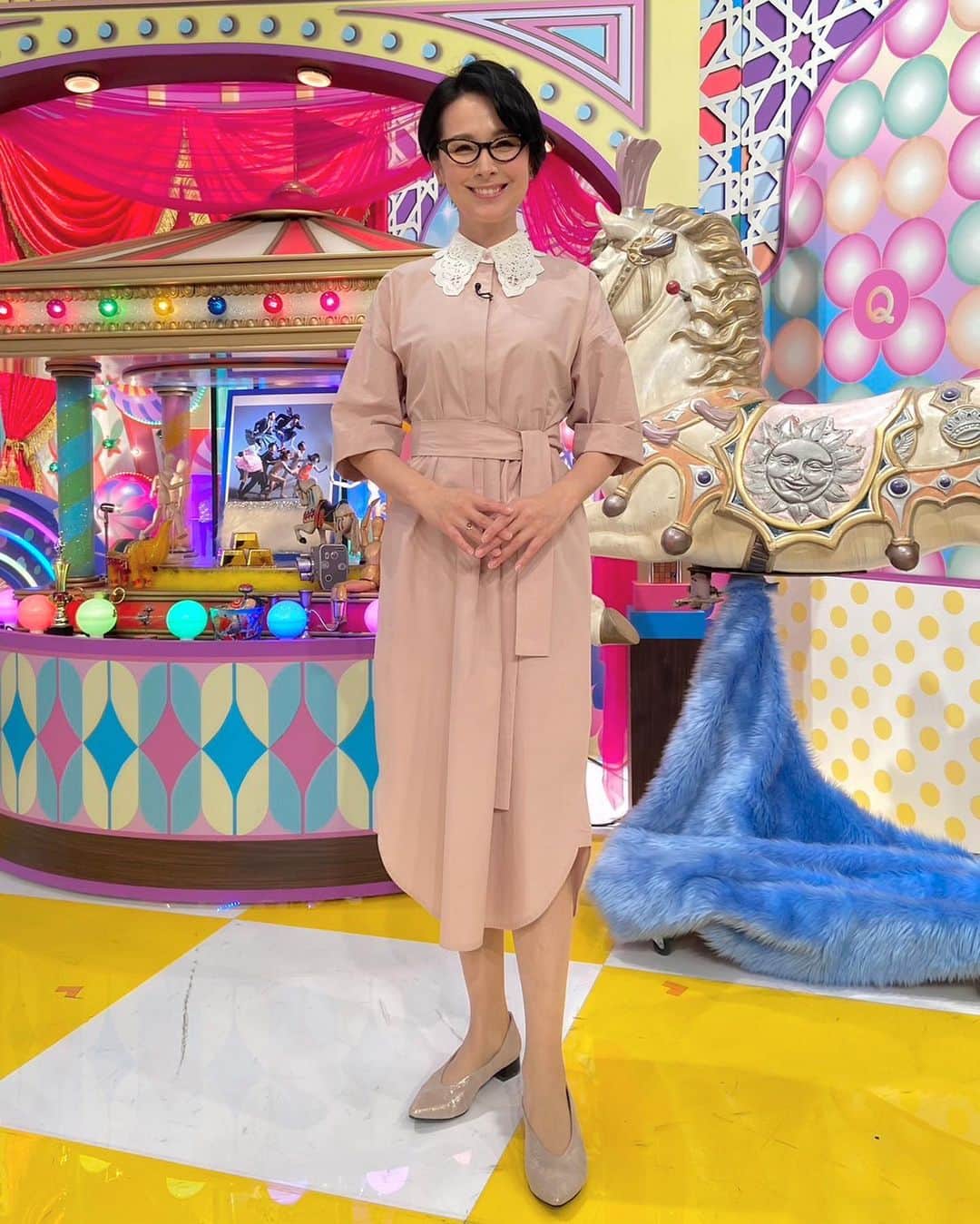 野村真季のインスタグラム：「2/21放送　#有吉クイズ   #着用衣装   #テレビ朝日 #アナウンサー #野村真季 #野村アナ」