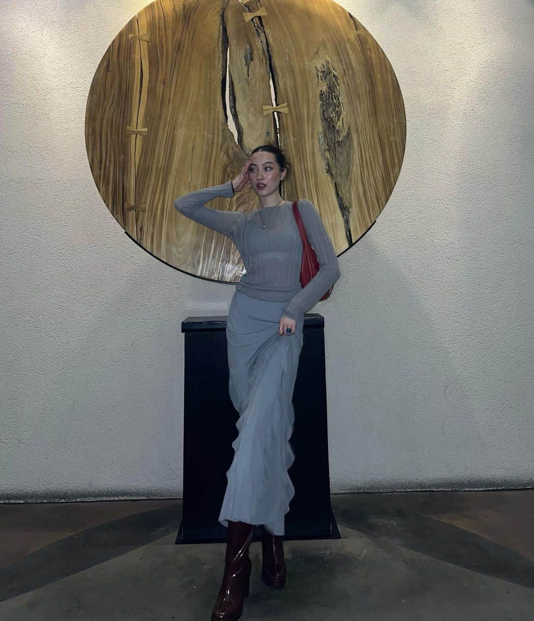 シュナイダー飛夢のインスタグラム：「Dinner outfit ❤︎」