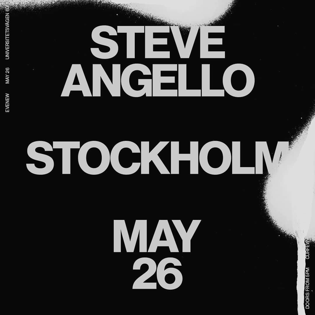 スティーヴ・アンジェロのインスタグラム：「This year is a celebration and we have to start at home. SIZE XX in Stockholm on May 26   Tickets on sale Friday」