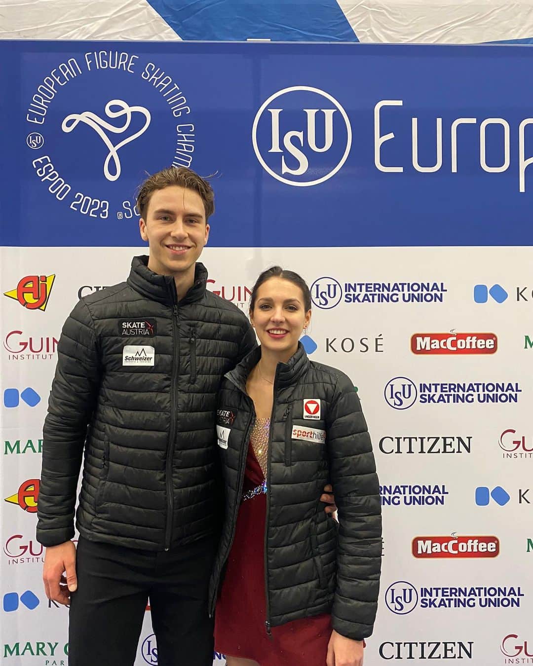 セヴェリン・キーファーのインスタグラム：「Thank you Espoo for hosting a fantastic 2023 European Championships. @sophia_schaller_00 and @livio_ivo were able to show two performances to be proud of at their first major event together. Lots of potential still but this is only the beginning. Back to work tomorrow and on to Bavarian Open next week 💪🏼 @eisteamsalzburg @skateaustria @skateoakville @brunomarcotte @ju_icy87 @violette_ivanoff @bshalesy @teamschweizer #bettertogether 📷  mostly @textmarkabytm 🙏🏼」