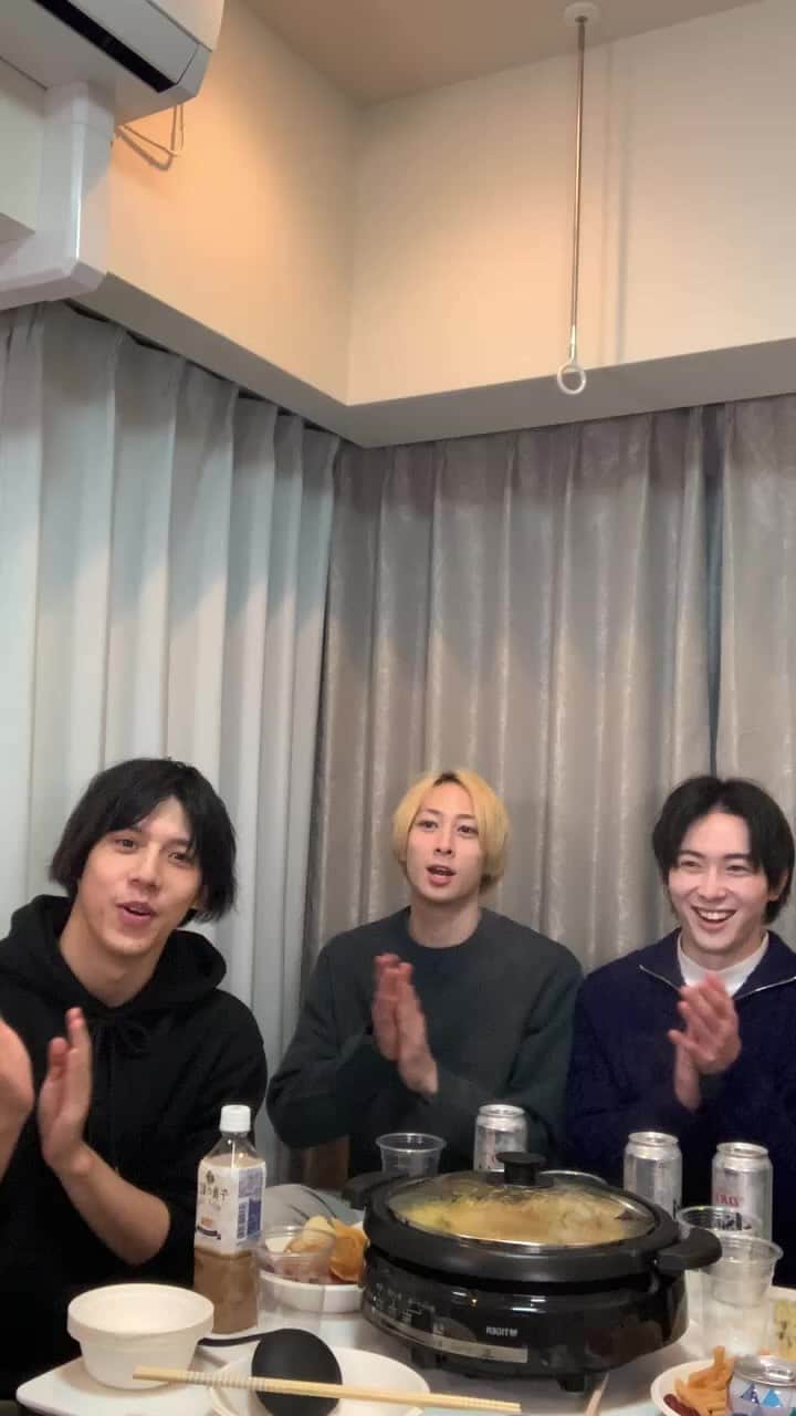 田中涼星のインスタグラム：「Pasture新年会。 アンド君さん、朝陽バースデー🎉」