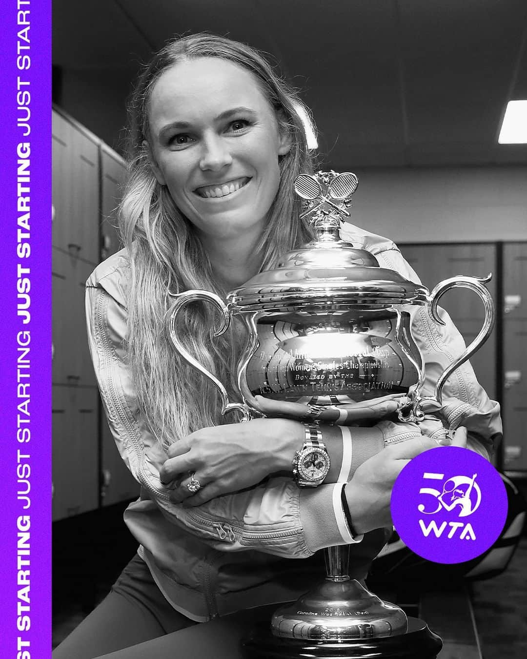 CarolineWozniackiのインスタグラム：「This week in 2018 ⏮️   🇩🇰 @carowozniacki reclaimed the WTA World No.1 ranking after capturing her maiden Grand Slam title at the @australianopen 🏆  She returned to the top spot again after exactly six years – the longest gap between No.1 stints in WTA history.  (Swipe to see when she first became World No.1 in 2010 ☝️)  #WTA50 #JustStarting」