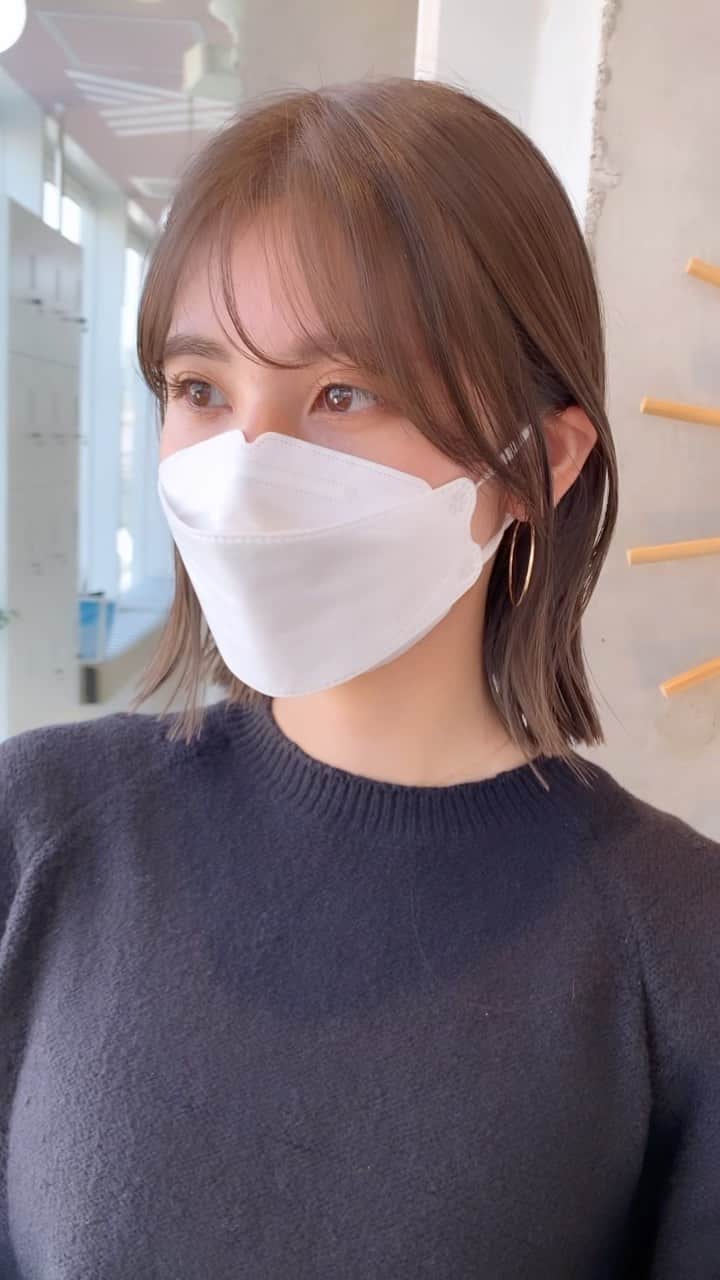 小松美緒のインスタグラム：「切りっぱなしが潔く美しい　  @komatsumio   cut+color+treatment ¥12,300 （ご新規様の料金）　  春、新しい髪型にしましょう。　  WYETH  表参道駅A2出口Appleストアから徒歩5分」