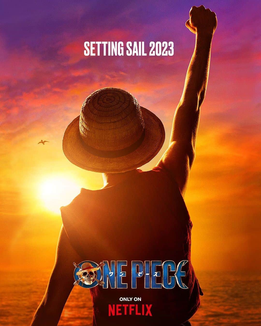 エミリー・ラッドのインスタグラム：「adventure is on the horizon 🏴‍☠️🍊 ONE PIECE sets sail in 2023!! follow the link in my bio and click “remind me” to add to your list (and also for another little sneak peek 😉👌)」