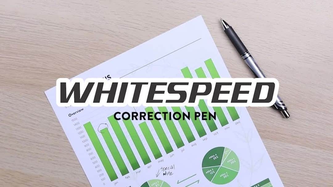 Pentel Canadaのインスタグラム：「Introducing Pentel Whitespeed. The correction pen with an advanced quick and even drying correction fluid. When the fluid dries the surface becomes matte. The paper-like texture of the fluid makes corrections less noticeable. Pen ink will show clearly over the corrected area. The extra wide tip makes it easy to correct the whole line on standard lined paper. No need to make multiple lines to cover mistakes.  If you wish to see this product in Canadian stores, be sure to let your local stationery provider know!」
