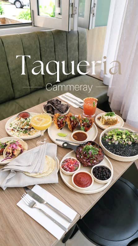Erinaのインスタグラム：「Delicious Mexican feast at @taqueria.cammeray  in Cammeray 🇲🇽 🇲🇽   -MENU-  -Birria tocos🌮  (Slow cooked birria style beef, crispy melted cheese, salsa Roja, Spanish onion, coriander, tangy lime)  -Empanada🥟🥟  -Elotes ( Charred Corn 🌽)  -Black Ceviche🥒🥑🐟 (Fresh market fish, black citrus, cucumber, ginger oil, onoin, avocado, coriander & sesame seeds)  -Beef Barbacoa (Dinner menu)🍅🧅🍖🫓 (Slow cooked beef in house marinade,black beans, salsa roja, pico de gallo with tortilla)  -Fish Taco 🌮 Beef Taco 🌮」