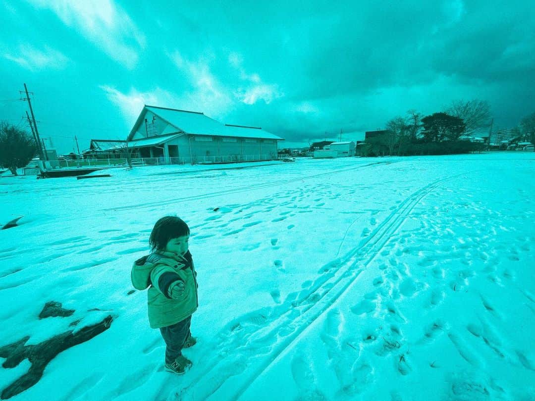 Yuichi Nataのインスタグラム：「・ ・ 初めての雪はどんな気持ちやったんやろ☃️ ・ ・ #こんな毎日をありがとう」