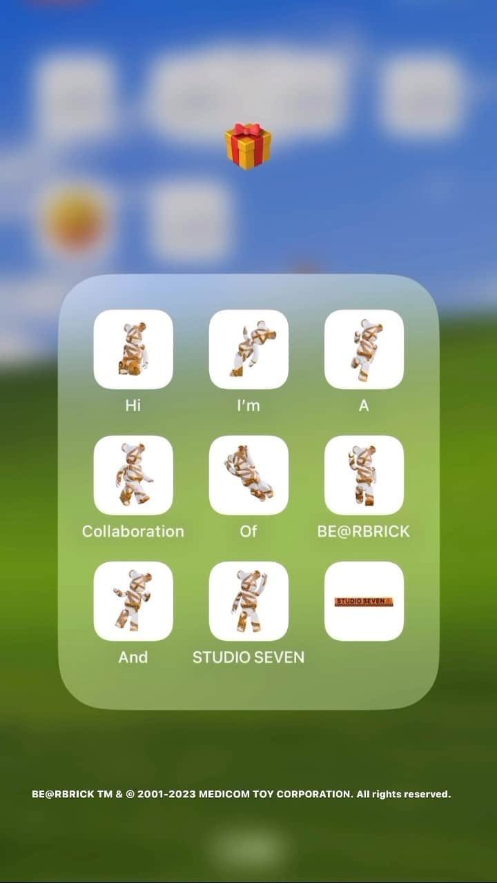 のインスタグラム：「2/4(土)12時～よりSTUDIO SEVEN×BE@RBRICKとのコラボレーションアイテムを400%と100%セットでSTUDIO SEVEN NAKAMEGURO・ONLINE STOREで発売⏱ 発売詳細はHPからご覧ください🚧  #studioseven #bearbrick」