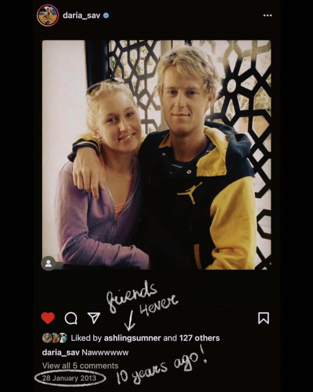 ダリア・ガブリロワさんのインスタグラム写真 - (ダリア・ガブリロワInstagram)「Happy birthday my love 🤍」2月1日 6時39分 - daria_sav
