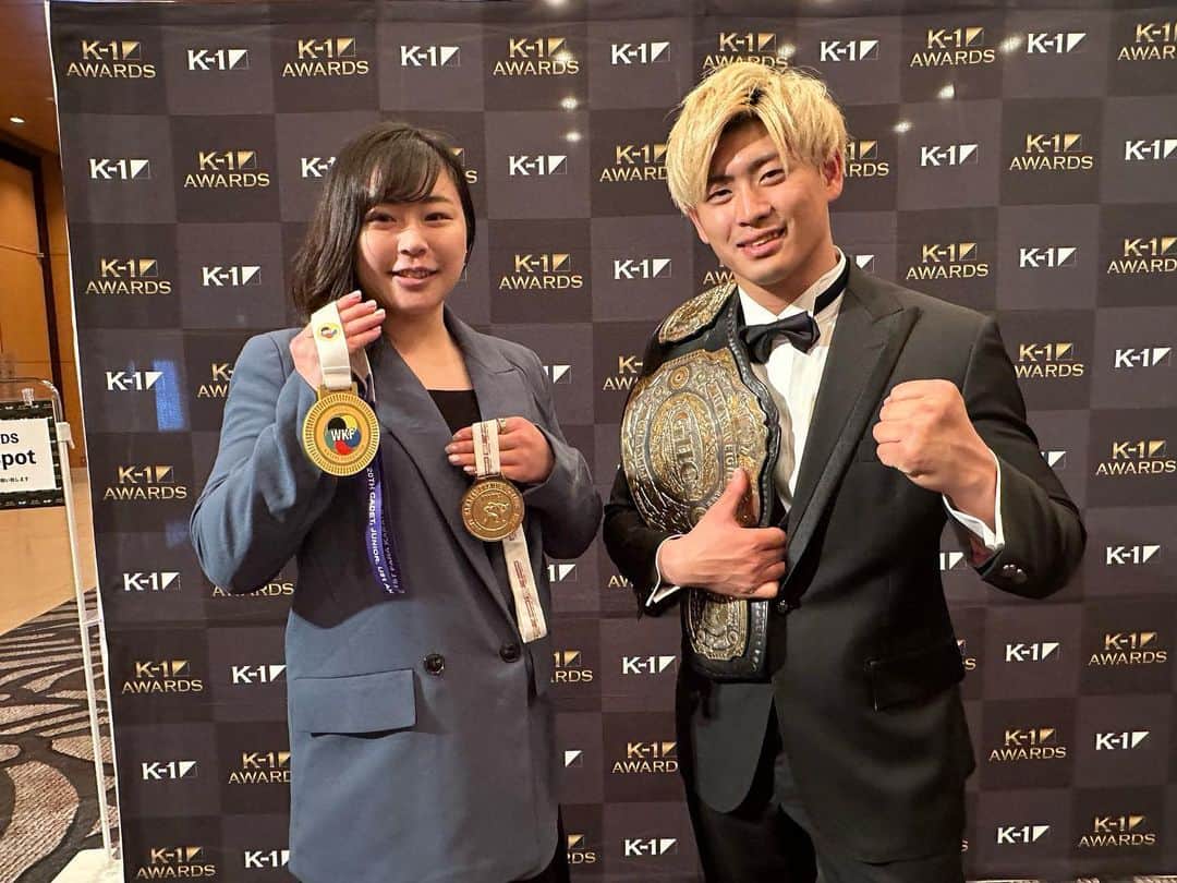 清宮海斗のインスタグラム：「#k-1 アワードにてプレゼンターを務めさせて頂きました！ 有難い事に2.21東京ドーム大会のお知らせもさせて頂きました！ ノアが少しでも多くの人に届きますように🙏 #noah_ghc」