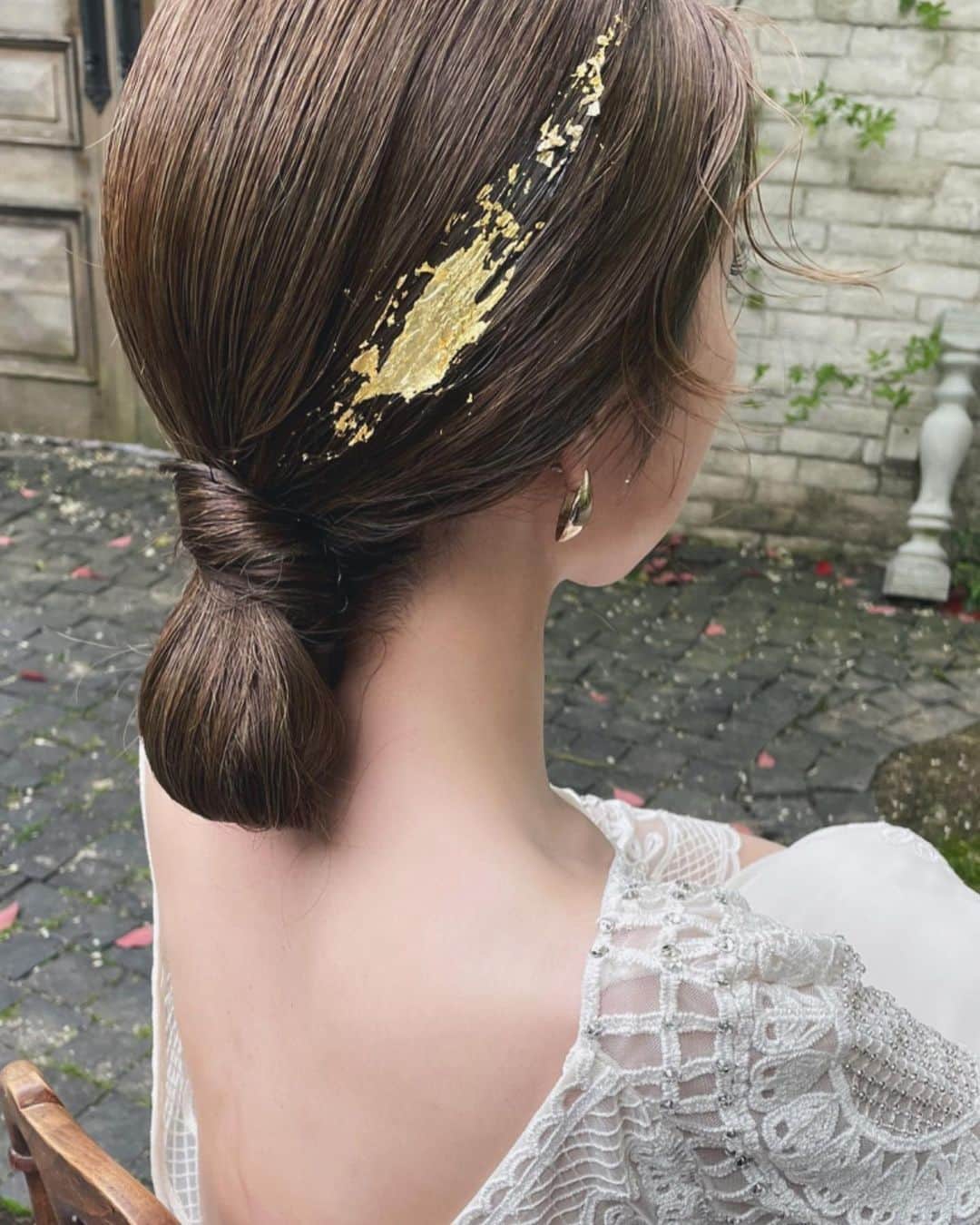 河野麻里のインスタグラム：「・ ・ wedding hair  #wedding #浜松市」
